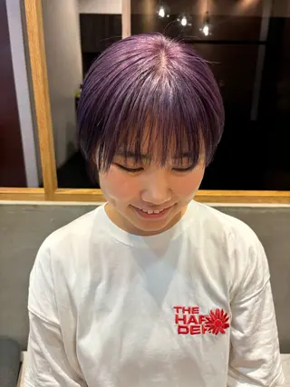 ショート カラー ブリーチなしカラー/ パーマ/おとは🦖♡のヘアスタイル