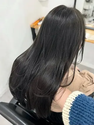 ロング のり🐼顔まわり/ 韓国/レイヤーカットのヘアスタイル