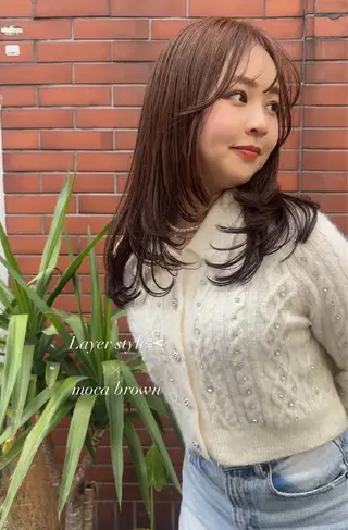 ロング ａｉｋａ🐩 /艶カラー/レイヤーのヘアスタイル