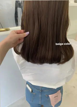 ミディアム カラー ブリーチなしWカラー ／レイヤー🎀マリノのヘアスタイル
