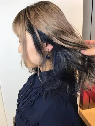 ミディアム カラー インナーエクステ渋谷 🦋KAJIのヘアスタイル