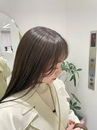 ロング カラー フェイスレイヤー/ 小顔/髪質改善　関のヘアスタイル