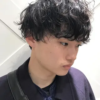 ショート パーマ メンズ 平内 賢人のヘアスタイル