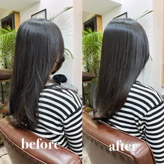 セミロング 矢口 嵩人のヘアスタイル