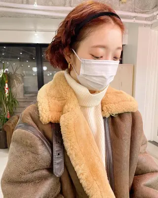 ミディアム カラー パーマ 💖美髪矯正💖 辻未侑のヘアスタイル