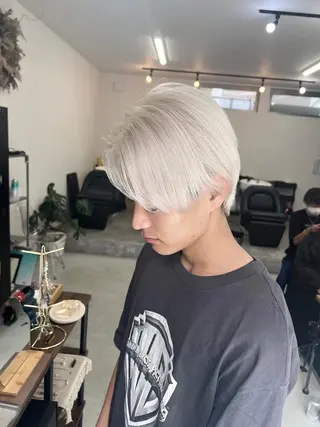 ミディアム 江坂エリア最安値◎ ブリーチ*土田のヘアスタイル