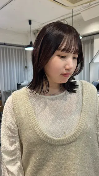 ミディアム カラー じゅわっと暖色カラー 🍊Moemiのヘアスタイル