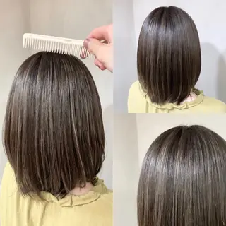 ミディアム カラー リサ tonieのヘアスタイル