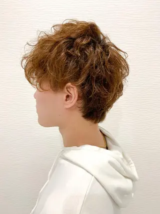 ショート パーマ メンズ 大人男髪/メンズ パーマ/hiroのヘアスタイル