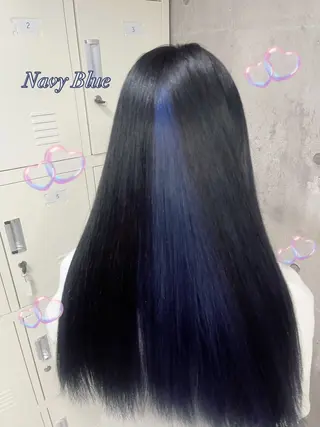 ロング カラー メンズ ☁️かずき☁️青.紫 推し活カラー💫のヘアスタイル