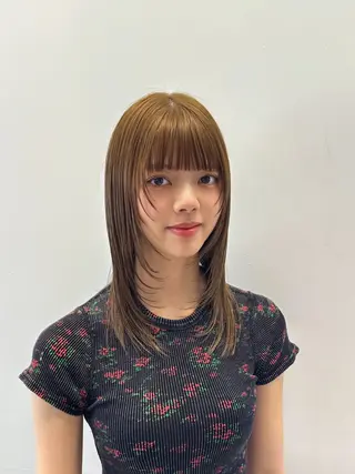 ミディアム カラー 堀江 /木下椋麻のヘアスタイル