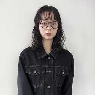 ミディアム 小山夕稀/ニュアンス パーマ/新城のヘアスタイル