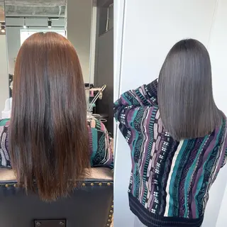 ミディアム 髪質改善 赤み消しカラー山本のヘアスタイル