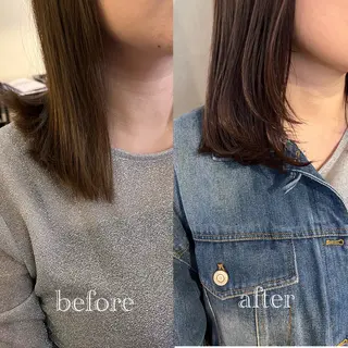 ミディアム 薬院:今泉/上川美幸 ボブ/顔周りレイヤーのヘアスタイル