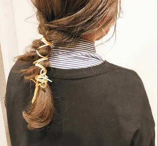 セミロング ヘアアレンジ mayu ○のヘアスタイル