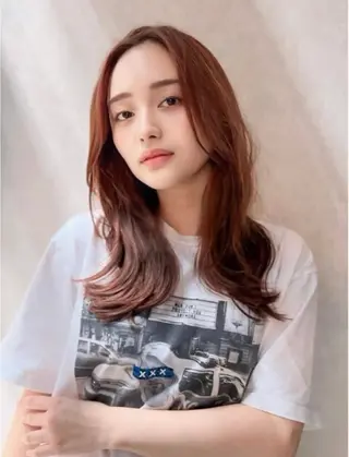 ロング カラー ヘアアレンジ 小林 あすかのヘアスタイル