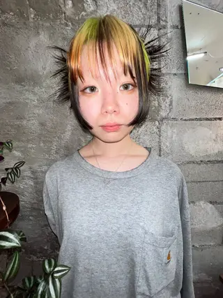 ミディアム カラー 圧倒的デザイン力 店長🎨RENAのヘアスタイル