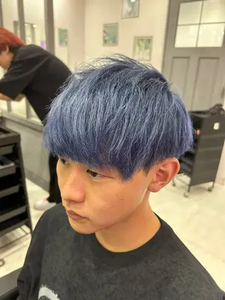 ショート カラー パーマ ヘアアレンジ メンズ 🔥メンズ特化渡辺 🔥ブリーチカラーのヘアスタイル