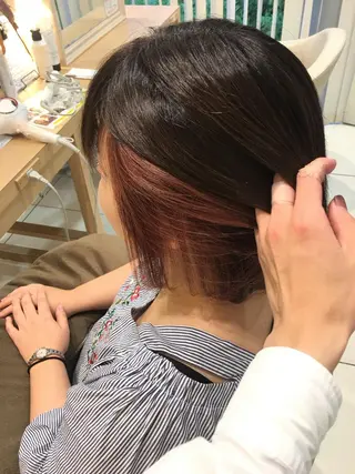 ショート カラー 小田原NO1 美容師 飯田飛翔のヘアスタイル