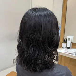 ミディアム パーマ 大人可愛いhair 🐾🩵HANAのヘアスタイル