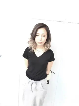 セミロング カラー パーマPrivate SalonNoa名駅のヘアスタイル
