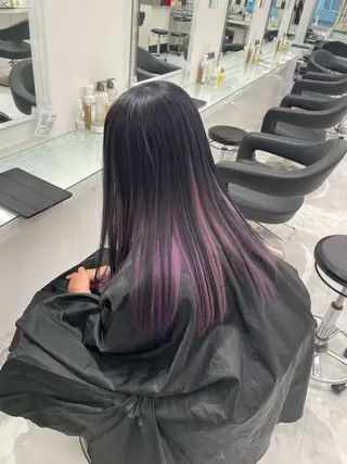 ロング カラー ウルフカットマスター みつきのヘアスタイル