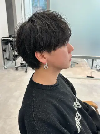 ショート メンズ かのん/メンズ毛流れ 特化/曲がる縮毛矯正のヘアスタイル