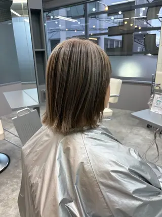 ミディアム カラー 比嘉 翔太のヘアスタイル