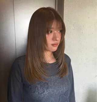 ロング 柔め透明感血色カラー 暖色/レイヤー/ゆいのヘアスタイル