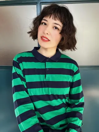 ショート パーマ 暖色/パーマ 🌼クニトウメイのヘアスタイル