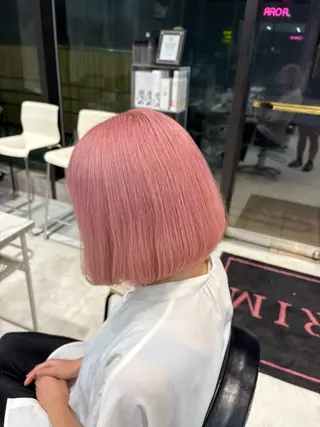 ミディアム カラー 色落ち綺麗🩰ハイ トーン🎀RINKAのヘアスタイル