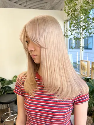 ロング カラー ブリーチ　ハイトーン 特化🌈フジタハルキのヘアスタイル