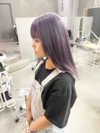 ミディアム カラー 前橋 姫奈のヘアスタイル