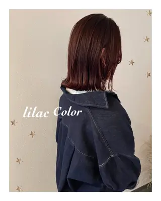 ミディアム カラー 市川 千夏のヘアスタイル
