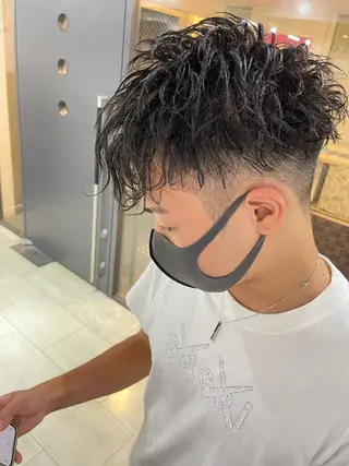 ショート メンズ ミルクティー・ピンク 甘モテカラー/emaのヘアスタイル