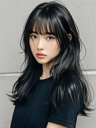 セミロング ウルフカット 811 大阪梅田 ウルフのヘアスタイル