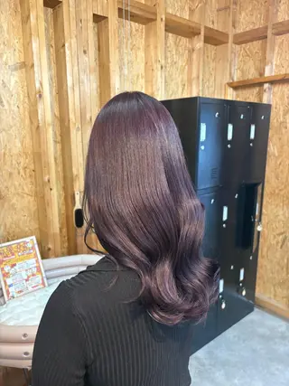 カラー まろみ暖色×ボブ ×chia🕯のヘアスタイル