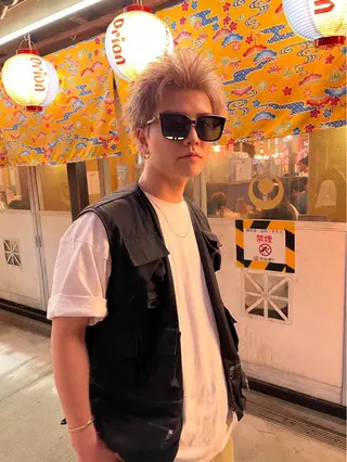 ショート カラー ヘアアレンジ メンズ スパイキーの鬼 ヒロムのヘアスタイル