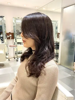 ロング パーマ デジタルパーマ 🌀ボブ　萩原　龍のヘアスタイル