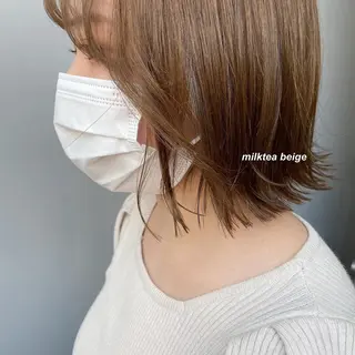 ミディアム カラー レイヤーカット 韓国ヘアayameのヘアスタイル
