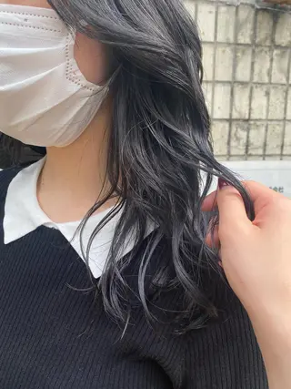 セミロング カラー 竹内 柚子のヘアスタイル