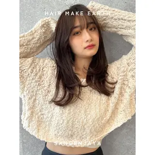 セミロング hair make earth 🪡のヘアスタイル