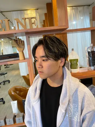 ショート メンズ 縮毛矯正とレイヤー カット/杉村凜汰郎のヘアスタイル