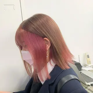 ミディアム カラー 赤みゼロ/透明感 カラー🌿KANTAのヘアスタイル