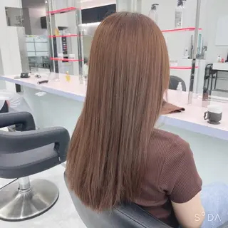 セミロング カラー 🫧ハイトーン🫧 ベージュ🫧徹哉のヘアスタイル