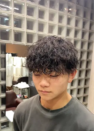 ショート パーマ メンズ 🌀パーマ特化 美容師🌀/しゅんのヘアスタイル