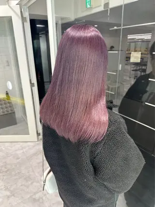 セミロング カラー ヘアアレンジ 💗横浜美容室 💗HARUNAのヘアスタイル