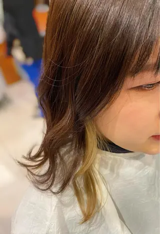 ミディアム カラー REEED 豊洲所属・たき えりかのヘアスタイル