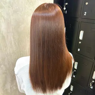 セミロング カラー うる艶カラー /縮毛矯正✨レオンのヘアスタイル