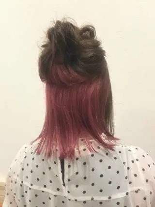 ミディアム カラー みうら さやかのヘアスタイル